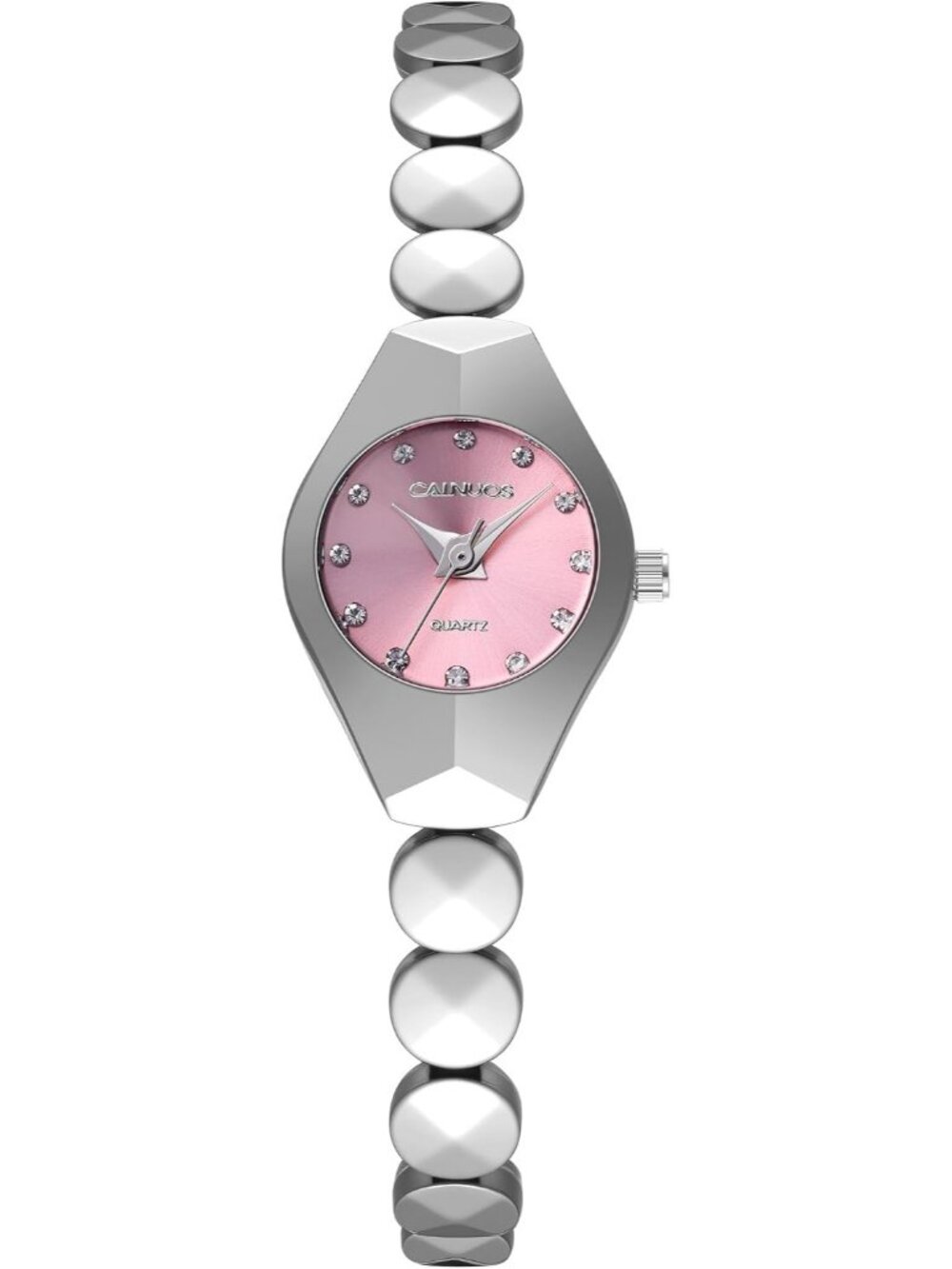 Women's Silver Stainless Steel Band Elegant Minimalist Quartz Dress Wrist Watch